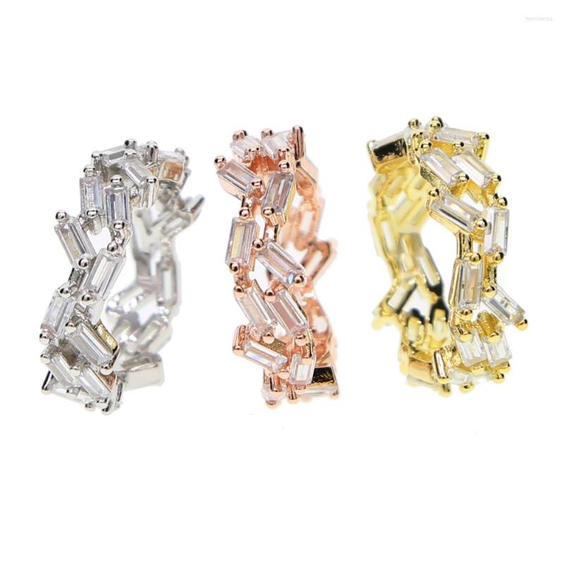 Wedding Rings Three Color Stack Stackable Baguette Cz Cubic Zirconia Fashion Stunning High Quality Eternity Band Engagment Ring
Wedding Rings Three Color Stack Stackable Baguette Cz Cubic Zirconia Fashion Stunning High Quality Eternity Band Engagment Ring