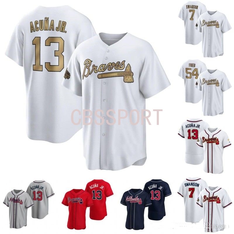 Atlanta 2022 All-Star Braves Jersey 13 Ronald Acuna Jr. 7 Dansby Swanson 16 Travis d'Arnaud 24 William Contreras 54 Max Fried 27 Austin Riley 28 Matt Olson 8 Eddie Rosario, Cool base mens
Atlanta 2022 All-Star Braves Jersey 13 Ronald Acuna Jr. 7 Dansby Swanson 16 Travis d'Arnaud 24 William Contreras 54 Max Fried 27 Austin Riley 28 Matt Olson 8 Eddie Rosario, Cool base mens