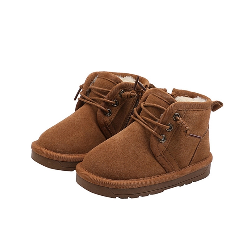Boots Children Snow Genuine Leather Warm Plush Lace-up Unisex Boys Girls Ankle Soft Sole Fashion Toddler Kids 220913, Grey
Boots Children Snow Genuine Leather Warm Plush Lace-up Unisex Boys Girls Ankle Soft Sole Fashion Toddler Kids 220913, Grey