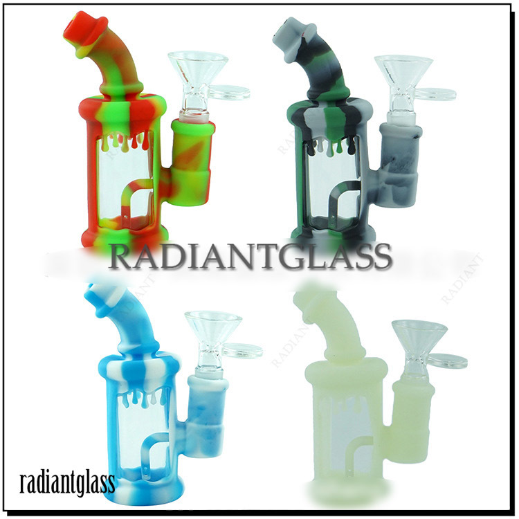 Silicone Bong Water Pipes Hookahs 4.5" protable water transfer printed glass mini bubbler bongs Hookah Free Bowl dabber tools dab rig
Silicone Bong Water Pipes Hookahs 4.5" protable water transfer printed glass mini bubbler bongs Hookah Free Bowl dabber tools dab rig