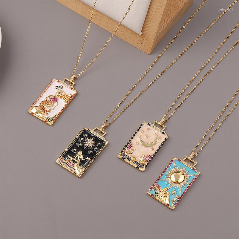 Pendant Necklaces Y2K Hip Hop Tarot Cards Inlaid Zircon Necklace Star Moon Sun Square Vintage Amulet Punk Party Jewelry Gifts
Pendant Necklaces Y2K Hip Hop Tarot Cards Inlaid Zircon Necklace Star Moon Sun Square Vintage Amulet Punk Party Jewelry Gifts