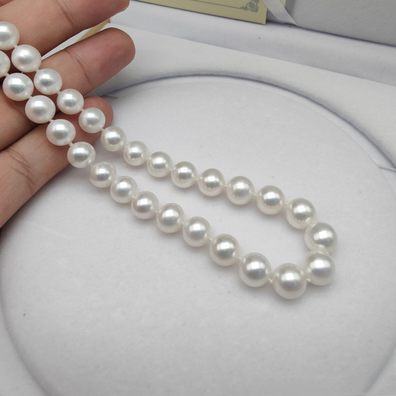 Beaded Necklaces 7-10MM Freshwater Pearl Necklace Shiny Translucent Necklace S925 Silver Party Gift
Beaded Necklaces 7-10MM Freshwater Pearl Necklace Shiny Translucent Necklace S925 Silver Party Gift