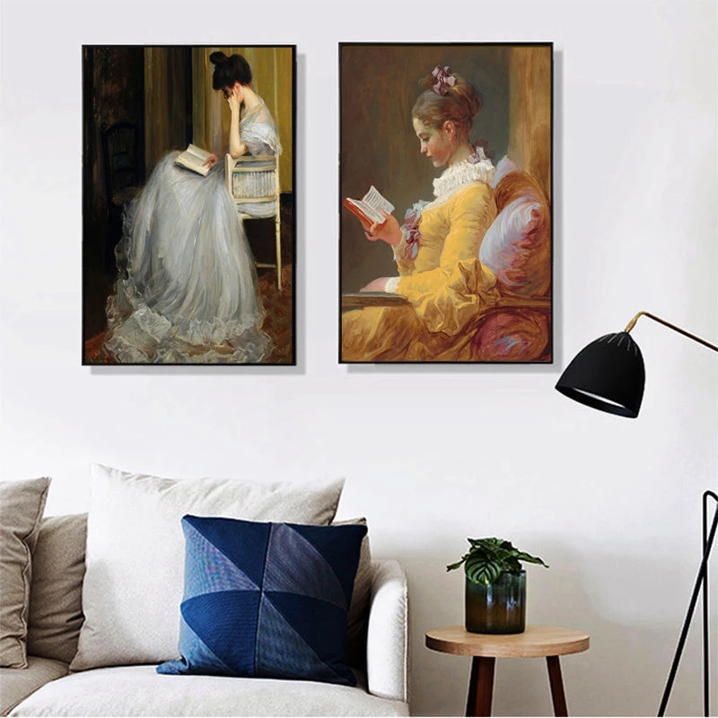Canvas Painting Vintage Woman Reader Portrait Girl Reading Posters Prints Wall Art Pictures for Living Room Wall Decor Cuadros NO FRAME
Canvas Painting Vintage Woman Reader Portrait Girl Reading Posters Prints Wall Art Pictures for Living Room Wall Decor Cuadros NO FRAME