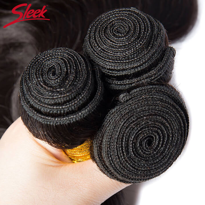 Hair Bulks Sleek Body Wave Bundles Peruvian Weave 1/3/4 PCS Human Natural 8 To 32 34 36 Inch Extensions 220913