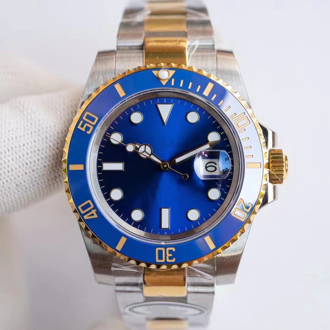 Men's Mechanical Watch 41mm Blue Literal Ceramic Bezel Gold Stainless Steel Premium Caliber 2813 Self-Winding Montre de Luxe Sapphire Luminous Watch, Silver
Men's Mechanical Watch 41mm Blue Literal Ceramic Bezel Gold Stainless Steel Premium Caliber 2813 Self-Winding Montre de Luxe Sapphire Luminous Watch, Silver
