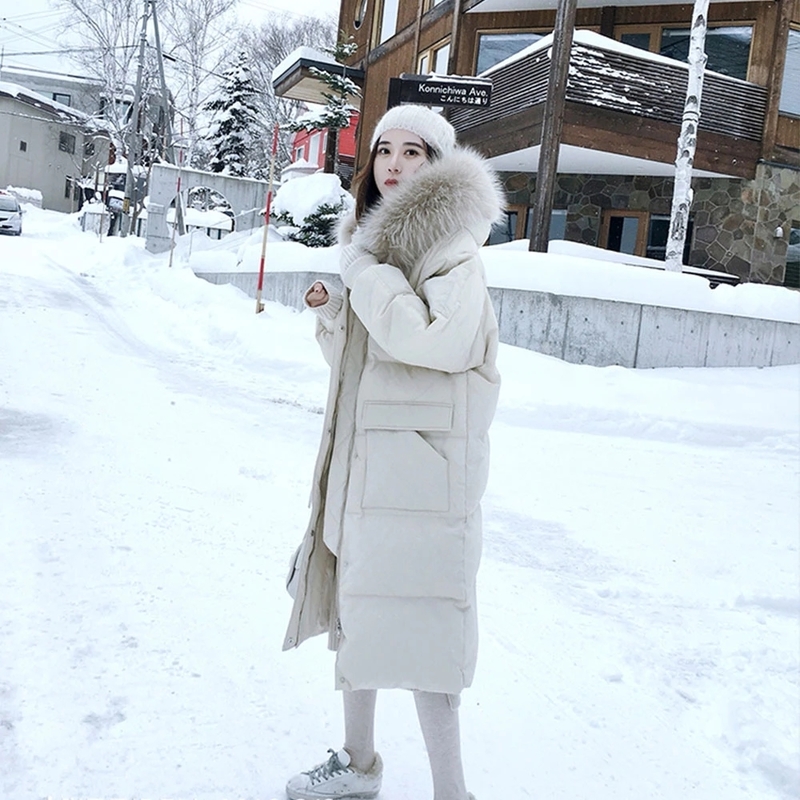 Women's Down Parkas Women Double Sided Long Jacket Winter Turtleneck Coat Warm Snow Outwear Oversized 220913