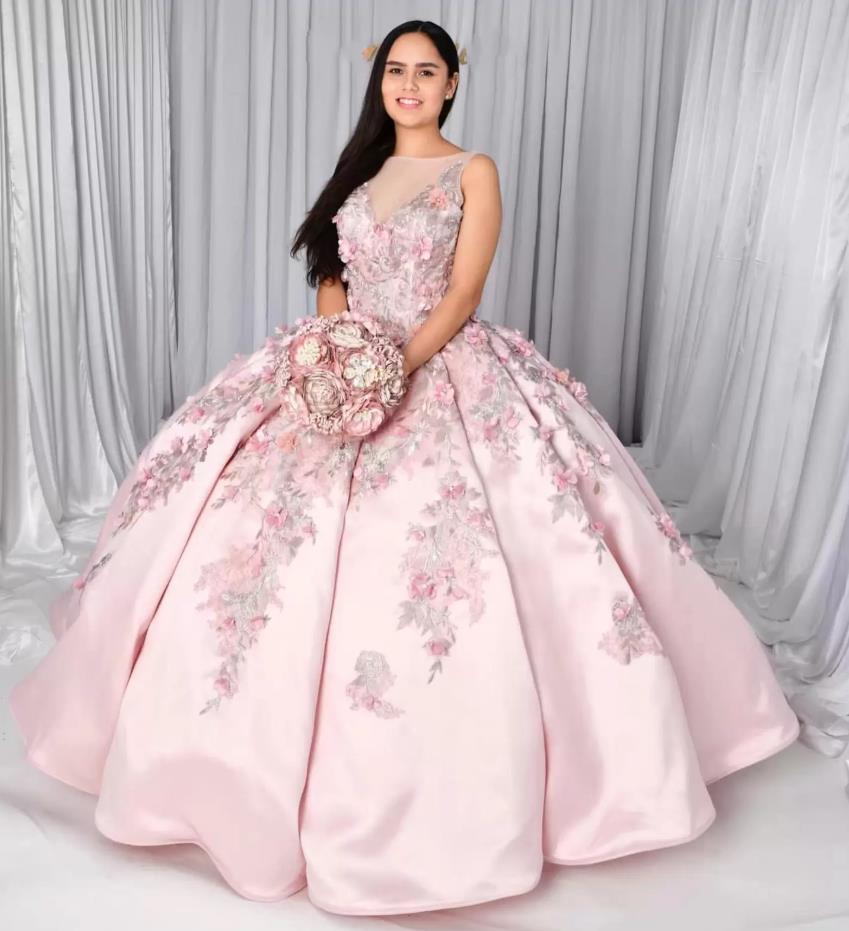 Light Pink Princess Ball Gown Quinceanera Dresses Satin Appliques 3D Handemade Flowers Birthday Party Prom Dress Vestidos De 15 Anos Plus Size
Light Pink Princess Ball Gown Quinceanera Dresses Satin Appliques 3D Handemade Flowers Birthday Party Prom Dress Vestidos De 15 Anos Plus Size