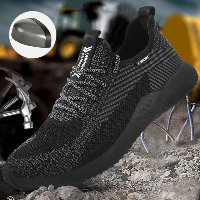 Boots Mens Summer Work Womens Antismashing Antipiercing Safety Shoes Lowtop Flying Woven Breathable Labor Insurance 220913