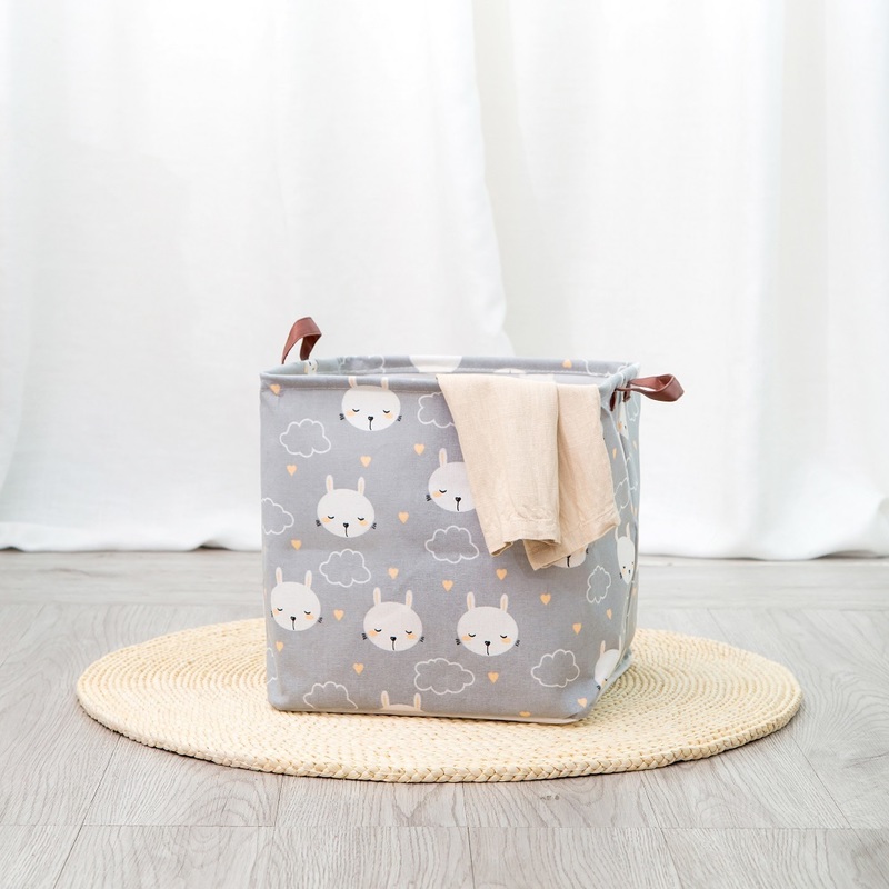 Storage Baskets Cube Folding Fabric Storage Basket Closet Organizador Clothes Storage Boxes Home Office Shelf Organizers For Kids Toys Organizer 22091