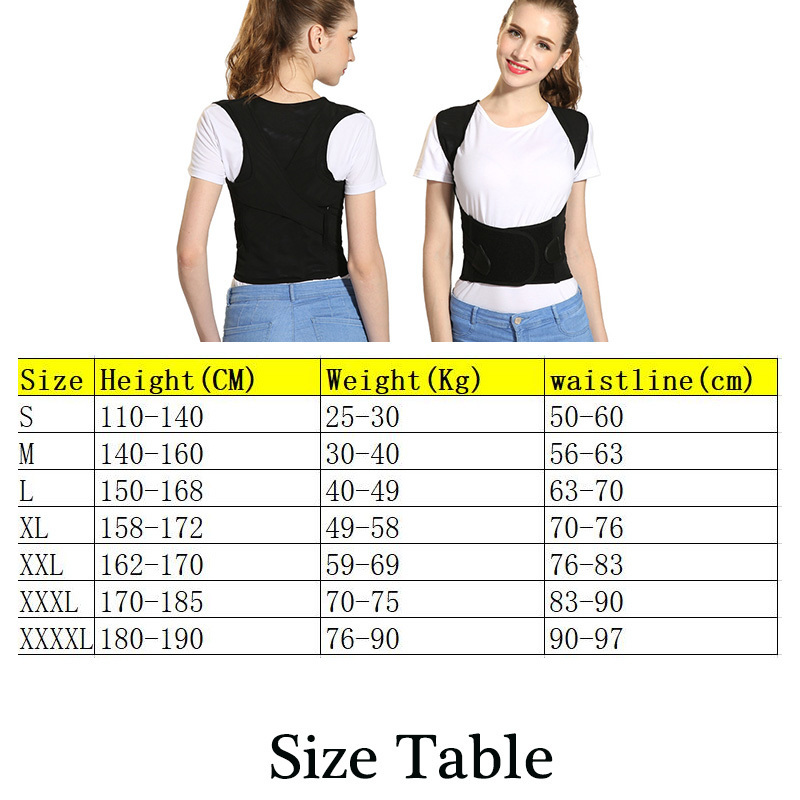 Body Braces Supports Adjustable Back Posture Corrector Corset Adult Clavicle Spine Shoulder Lumbar Brace Trainer Health Care 220913