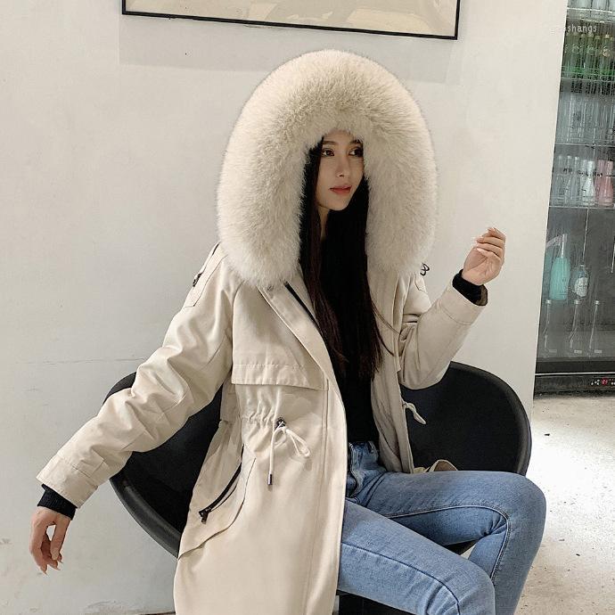 Women's Leather Rex Fur Grass Inner Liner Real Hair Detachable Waist Closing Pie To Overcome Middle And Long Winter Coat Women's & Faux, Bla
Women's Leather Rex Fur Grass Inner Liner Real Hair Detachable Waist Closing Pie To Overcome Middle And Long Winter Coat Women's & Faux, Bla