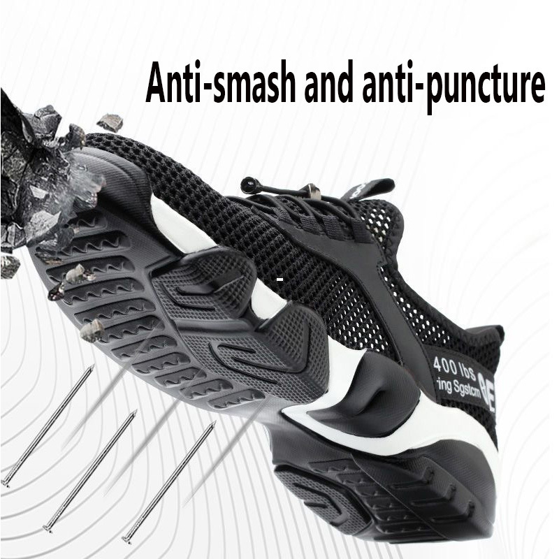 Boots Men Steel Toe Work Safety Shoes Lightweight Breathable Reflective Casual Sneaker Prevent Piercing Women Protective 48 220913