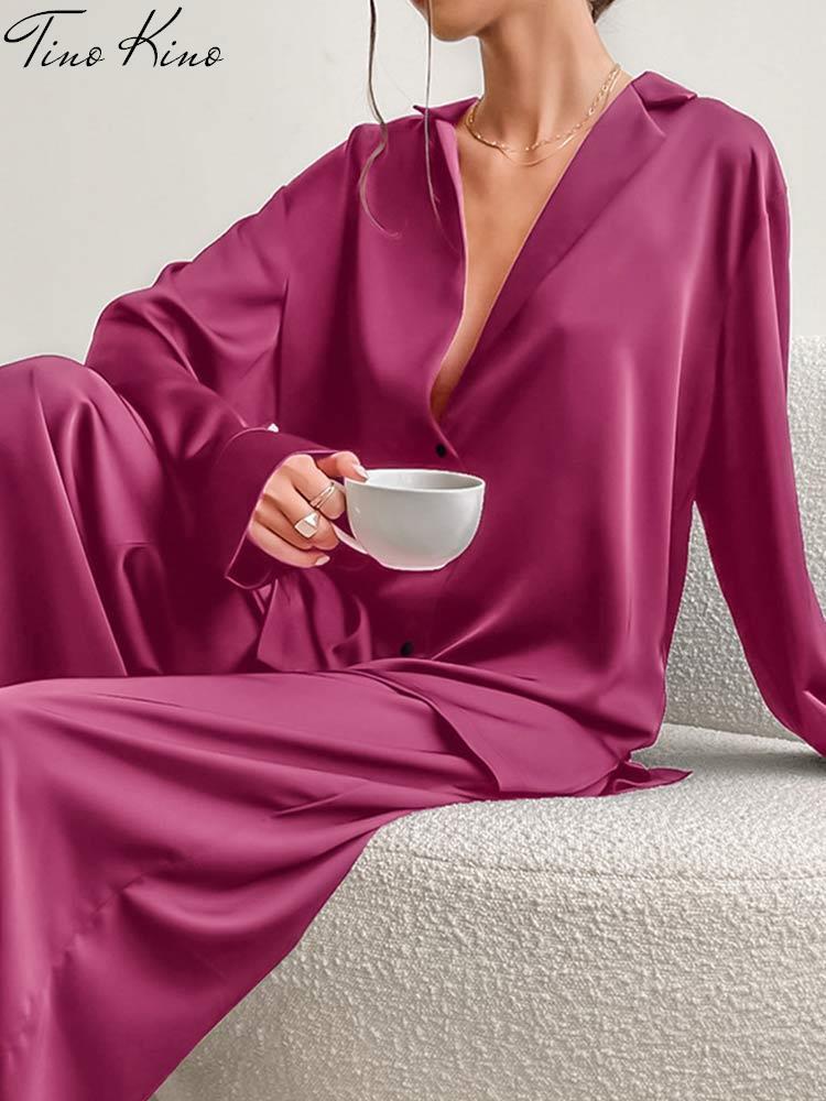 Women's Two Piece Pants Women's V-neck Cardigans Pants Set Elegant Long Sleeve Comfortable Shirt Pant Two Pieces Suit Female Summer Lady Out