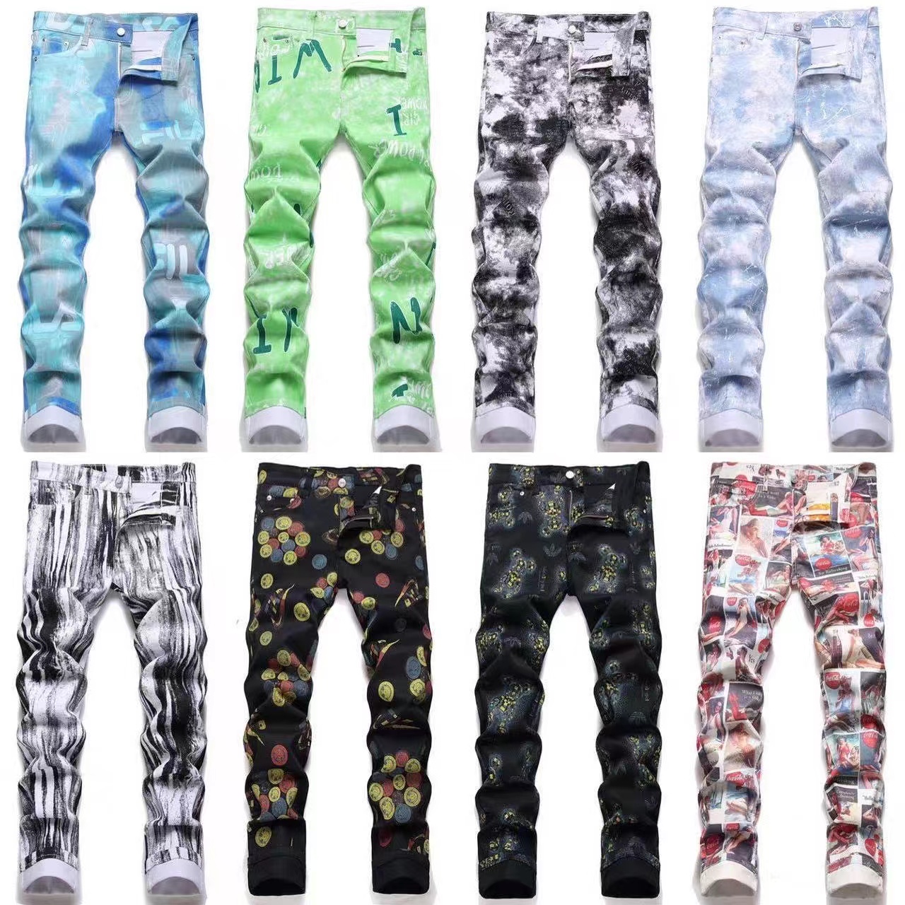 2022 Men designer jeans fashion denim trousers retro personality pattern popular pants Stylish Straight Slim Fit Jeans
2022 Men designer jeans fashion denim trousers retro personality pattern popular pants Stylish Straight Slim Fit Jeans