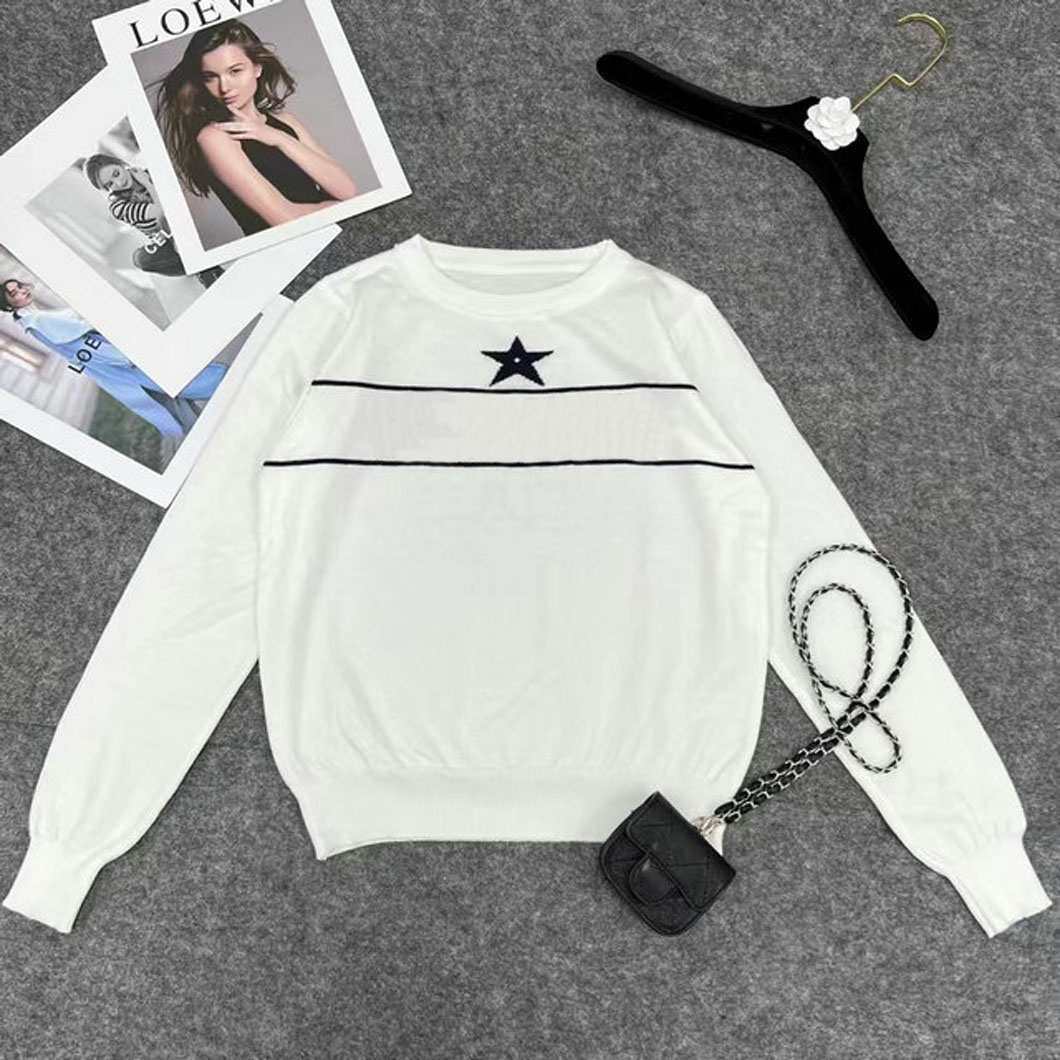 2022 Womens Sweaters Casual Knit Dress Contrast Color Long Sleeve Autumn Fashion Wear Letter Pattern lady tops classic ladies collar cotton Sweater, White
2022 Womens Sweaters Casual Knit Dress Contrast Color Long Sleeve Autumn Fashion Wear Letter Pattern lady tops classic ladies collar cotton Sweater, White