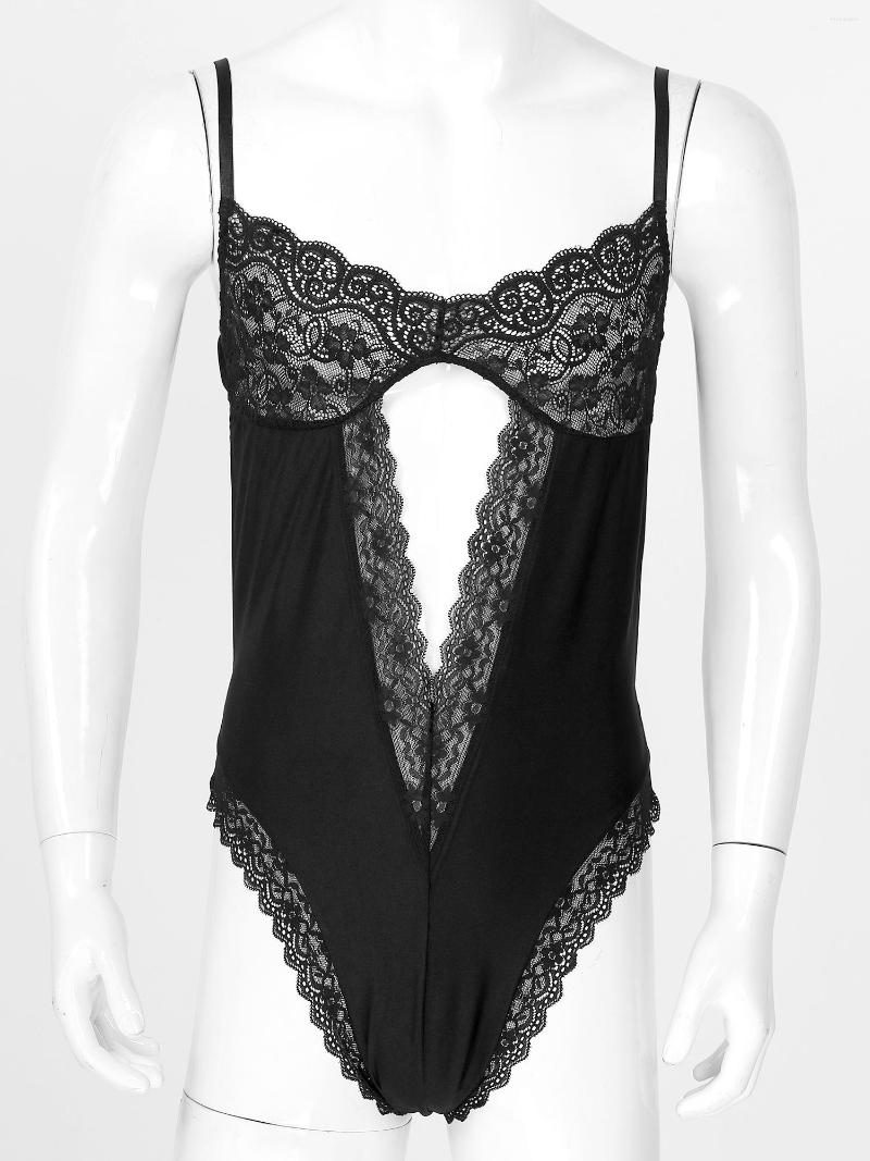 Men's G Strings Mens See-through Lace Patchwork Bodysuit Sissy Nightwear Sleepwear Cutout Backless Adjustable Shoulder Straps Romper Leotard, Black
Men's G Strings Mens See-through Lace Patchwork Bodysuit Sissy Nightwear Sleepwear Cutout Backless Adjustable Shoulder Straps Romper Leotard, Black
