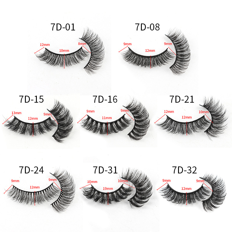 10 Pairs Russian Strip Eyelashes Extensions Supply Fluffy Volume False Eye Lashes 7D DD Curl Dramatic Messy