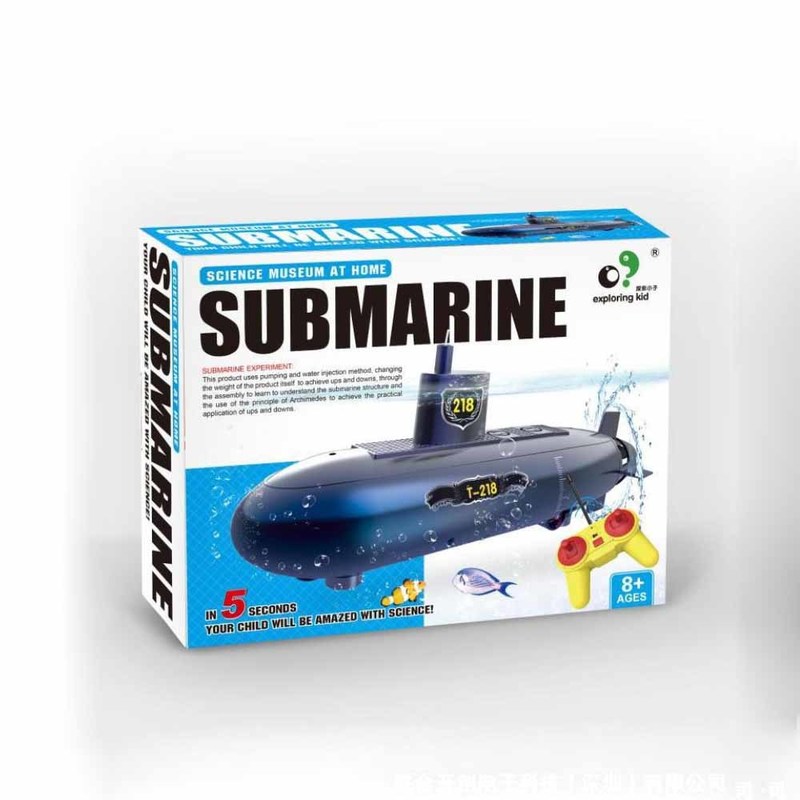 ElectricRC Boats Funny RC Mini Submarine 6 Channels Remote Control Under Water Ship RC Boat Model Kids Educational Stem Toy Gift For Children 220913