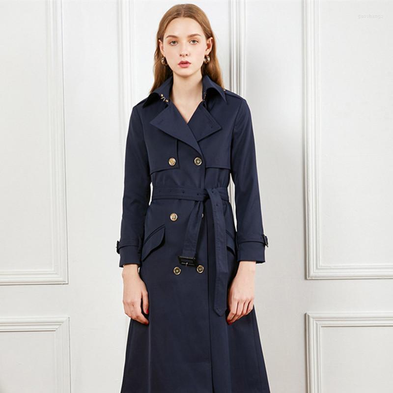 Women' Trench Coats The Autumn Clothes Women Spring Extended Blue Double-breated Belt Thin Slim Lapel Loose Casual Ladies Jacket H57
Women' Trench Coats The Autumn Clothes Women Spring Extended Blue Double-breated Belt Thin Slim Lapel Loose Casual Ladies Jacket H57