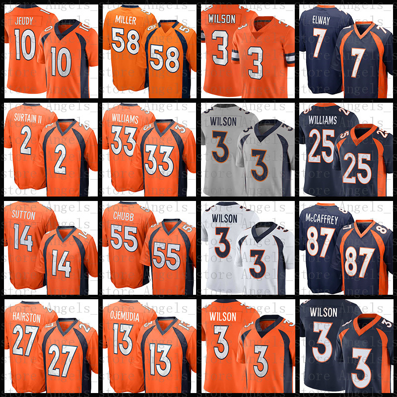 Javonte Williams Football jersey Russell Wilson Justin Simmons Pat Patrick Surtain II Jerry Jeudy Peyton Manning Bradley Chubb Denver John Elway Broncos Sutton, Youth(size:s-xl)-ym
Javonte Williams Football jersey Russell Wilson Justin Simmons Pat Patrick Surtain II Jerry Jeudy Peyton Manning Bradley Chubb Denver John Elway Broncos Sutton, Youth(size:s-xl)-ym
