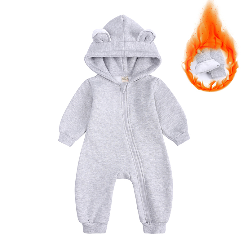 Rompers Bodysuit For born Rompers Baby Boys Girls Clothes Long Sleeve Solid Hoodies Bear Jumpsuit Costume Infant Onesies 3M24M 220913
