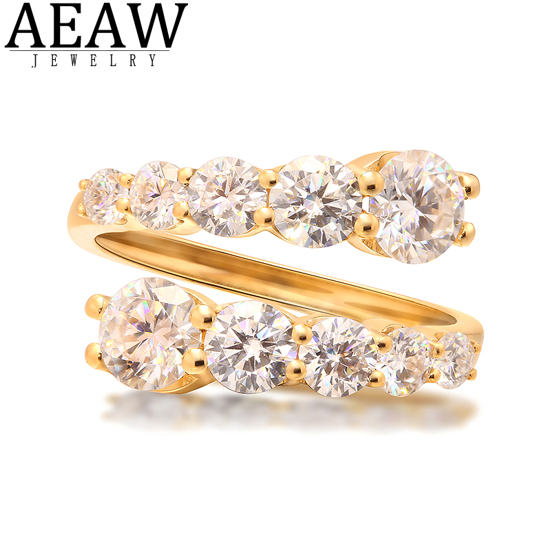 Jewelry AEAW 2ctw DF Color VVS1 Round Cut Moissanite for Women 14K Yellow Gold Rings Engagement Bride Party Gift Fine Jewelry New
Jewelry AEAW 2ctw DF Color VVS1 Round Cut Moissanite for Women 14K Yellow Gold Rings Engagement Bride Party Gift Fine Jewelry New