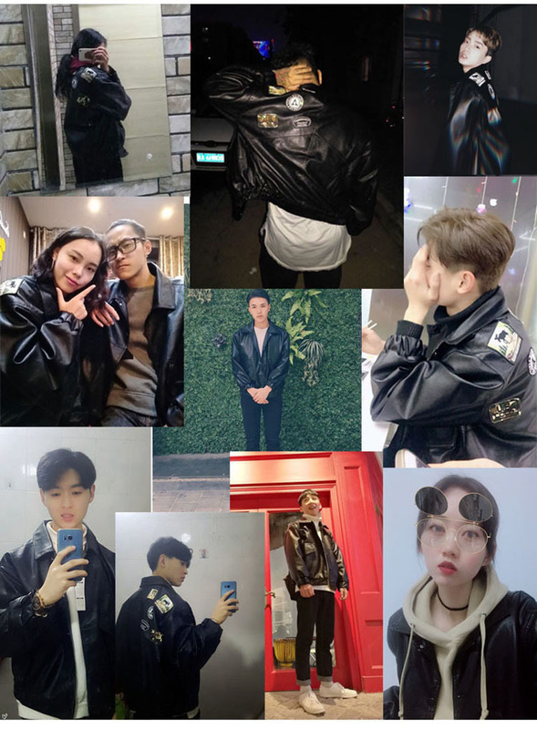 Men's Leather Faux Leather Faux Leather Bomber Jacket Men Solid Oversize Male Motorcycle Coat Biker Waterproof Moto Clothing Spring CWU-45P 22091