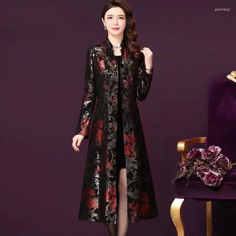Women' Trench Coats Winter Fall Vintage Womens Red Golden Glitter Floral Printed Black Long Coat Overcoat For Women Woman 4xl Women, Picture shown
Women' Trench Coats Winter Fall Vintage Womens Red Golden Glitter Floral Printed Black Long Coat Overcoat For Women Woman 4xl Women, Picture shown