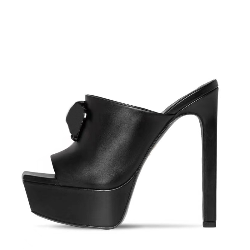 summer Heeled Slippers Medusa Aevitas Genuine Leather sandals 15.5CM chunky heel 6CM platform shoes big size 35-42 women sandal Fashion designer Slipper, White
summer Heeled Slippers Medusa Aevitas Genuine Leather sandals 15.5CM chunky heel 6CM platform shoes big size 35-42 women sandal Fashion designer Slipper, White