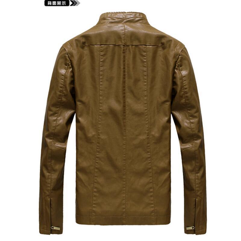 Men's Leather Faux S-4XL White Jacket Spring Coat Short Slim Motorcycle Clothing Male Outerwear 220913