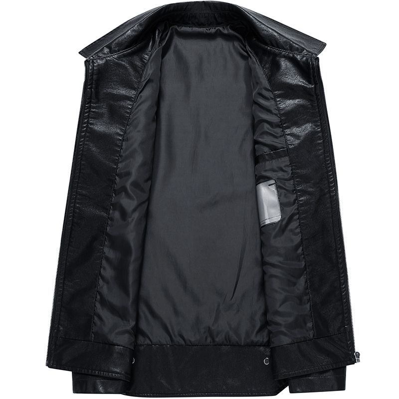 Men's Leather Faux Black Motorcycle leather jackets trend Slim Korean men's thin style autumn motorcycle personality 220913