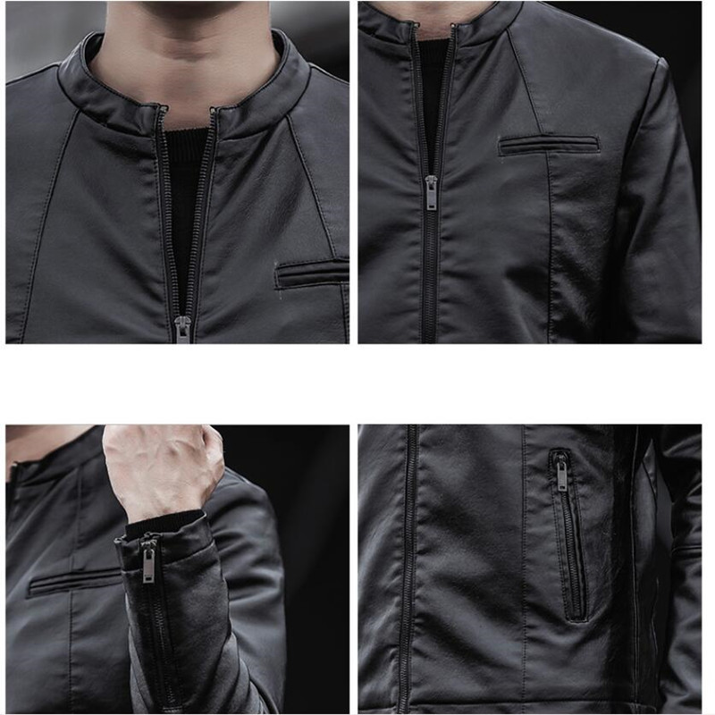 Men's Leather Faux Suit Jacket Slim Fit Short Coat Fashion jacket Streetwear Casual Blazer Jackets Male Outerwear S-4XL 220913