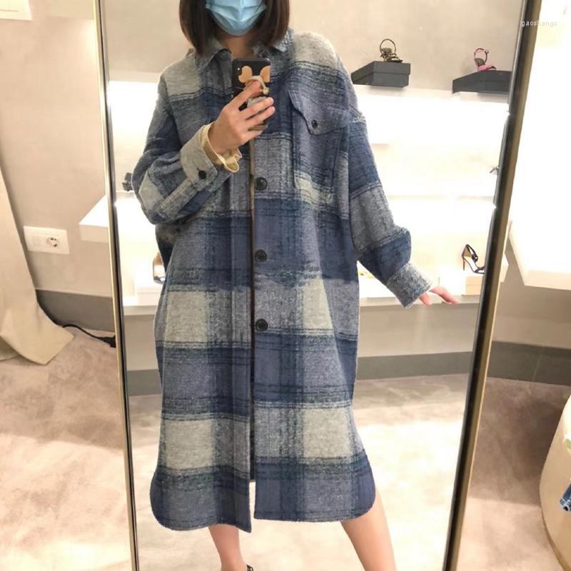 Women' Trench Coats Autumn Winter Female OverCoat Loose Fashion Ladies Outerwear Casual Plaid Print Women Coat High Quatily QT254, Blue
Women' Trench Coats Autumn Winter Female OverCoat Loose Fashion Ladies Outerwear Casual Plaid Print Women Coat High Quatily QT254, Blue