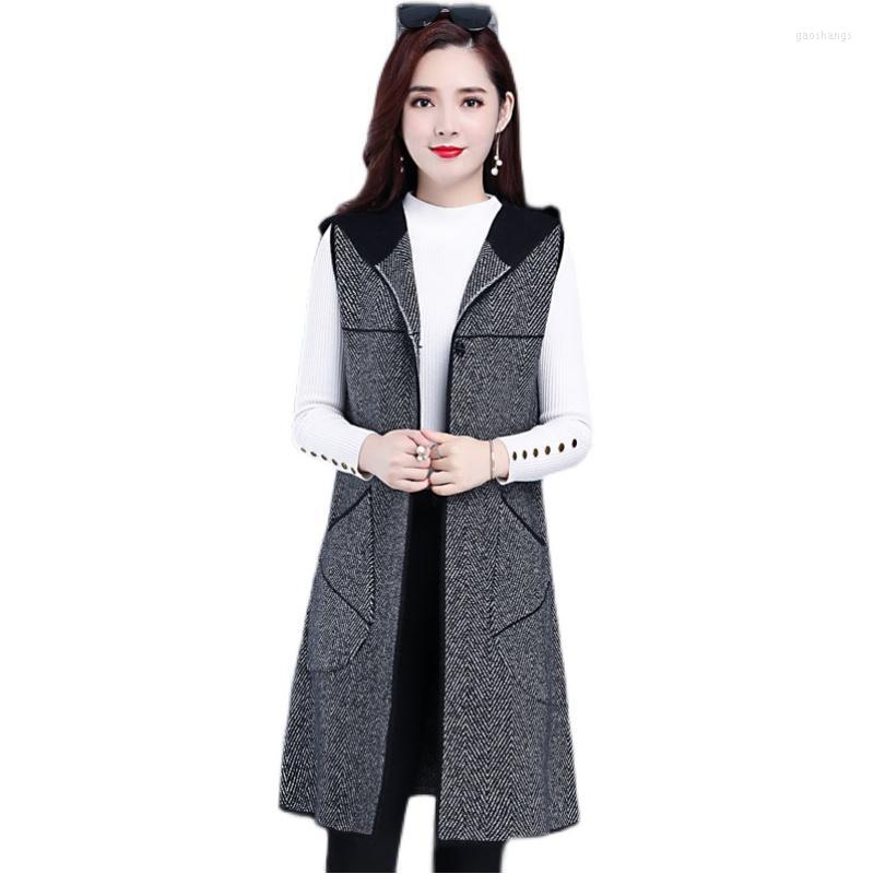 Women's Vests Fashion Hooded Waistcoat Vest Jacket Women 2022 Spring Autumn Female Oversize Loose Casual Long Woolen Lady Women's, Black
Women's Vests Fashion Hooded Waistcoat Vest Jacket Women 2022 Spring Autumn Female Oversize Loose Casual Long Woolen Lady Women's, Black