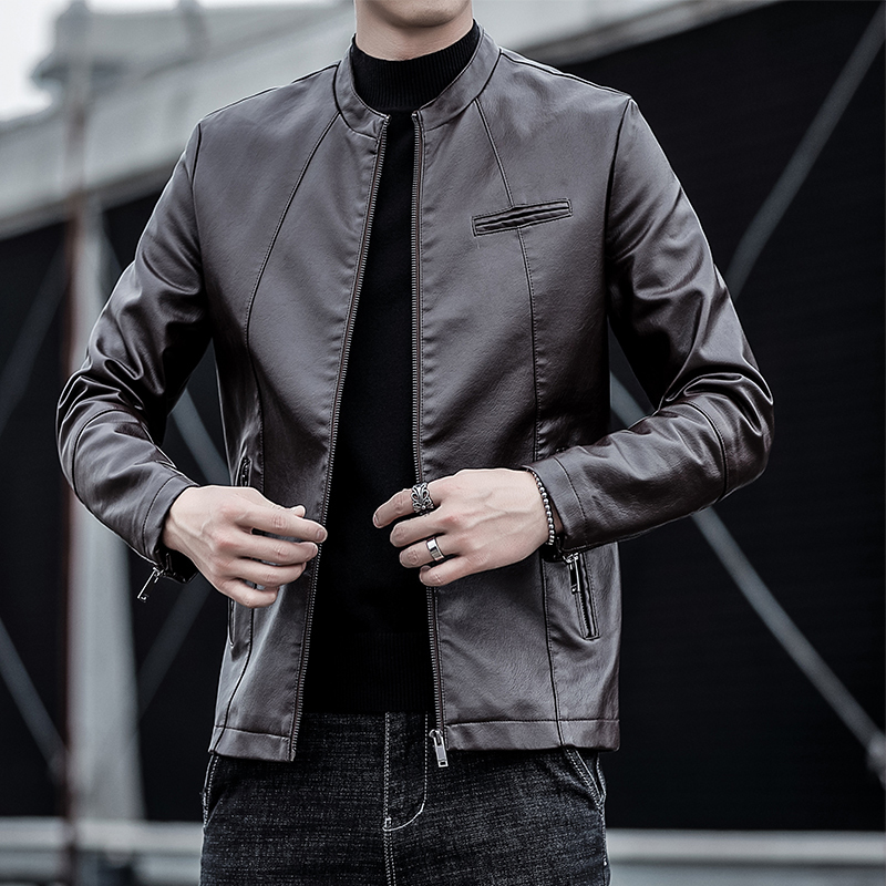 Men's Leather Faux Suit Jacket Slim Fit Short Coat Fashion jacket Streetwear Casual Blazer Jackets Male Outerwear S-4XL 220913