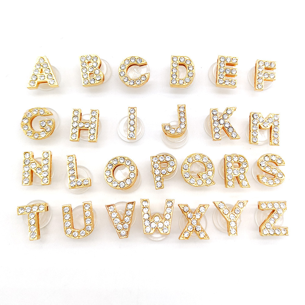 Gold Alloy Letters Bling Croc Charms Jibitz Shoe Decoration Buckle Decoration Pins Clog
Gold Alloy Letters Bling Croc Charms Jibitz Shoe Decoration Buckle Decoration Pins Clog