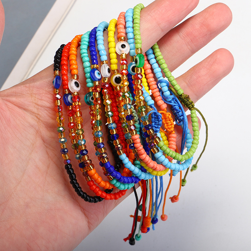 Eye Strand Rice Beaded Braided Bracelet Crystal Beads Bracelets for Women Girls Friendship Jewelry
Eye Strand Rice Beaded Braided Bracelet Crystal Beads Bracelets for Women Girls Friendship Jewelry