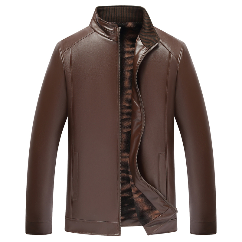 Men's Leather Faux leather clothing men's jacket coat brown casual men Spring and Autumn 220913