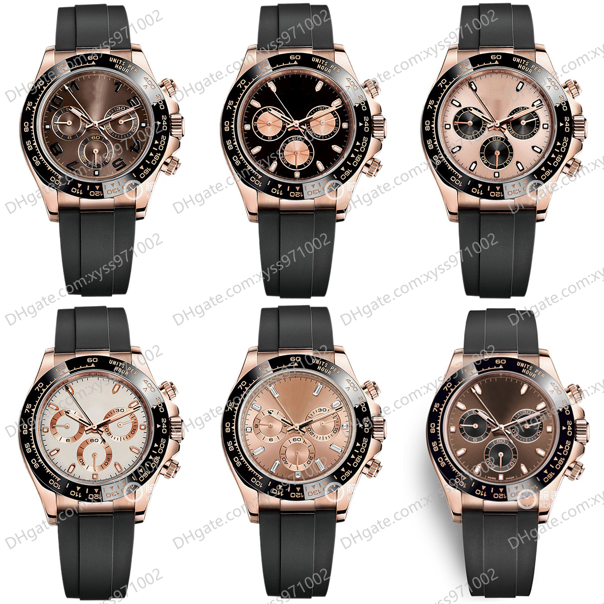 10 Style Men's Watches M116515ln 40mm Chocolate Dial 18k Rose Gold Natural Rubber Strap No Chronograph 2813 Sports Automatic Mechanical Men's Wrist Watch 116515, M116515ln-0055
10 Style Men's Watches M116515ln 40mm Chocolate Dial 18k Rose Gold Natural Rubber Strap No Chronograph 2813 Sports Automatic Mechanical Men's Wrist Watch 116515, M116515ln-0055