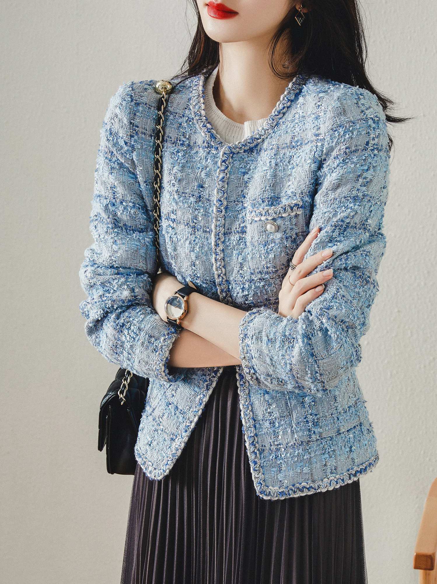 chan women's brand jacket 2022 New Autumn Winter western suit jacket brand logo fashion tweed coat cardigan designer Spring casual top-grade Coat Christmas Gift