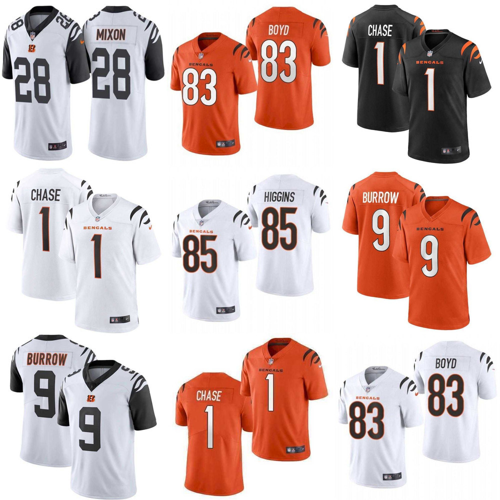 Football Jerseys Men Women Cincinnati''Bengals''jersey 9 Joe Burrow 1 Ja'Marr Chase 28 Joe Mixon 83 Tyler Boyd 85 Tee Higgins, Color
Football Jerseys Men Women Cincinnati''Bengals''jersey 9 Joe Burrow 1 Ja'Marr Chase 28 Joe Mixon 83 Tyler Boyd 85 Tee Higgins, Color