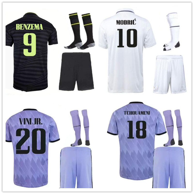 BENZEMA Men football kit 2022 2023 soccer jersey shorts socks VINI JR CAMAVINGA TCHOUAMENI ALABA HAZARD MODRIC, White
BENZEMA Men football kit 2022 2023 soccer jersey shorts socks VINI JR CAMAVINGA TCHOUAMENI ALABA HAZARD MODRIC, White