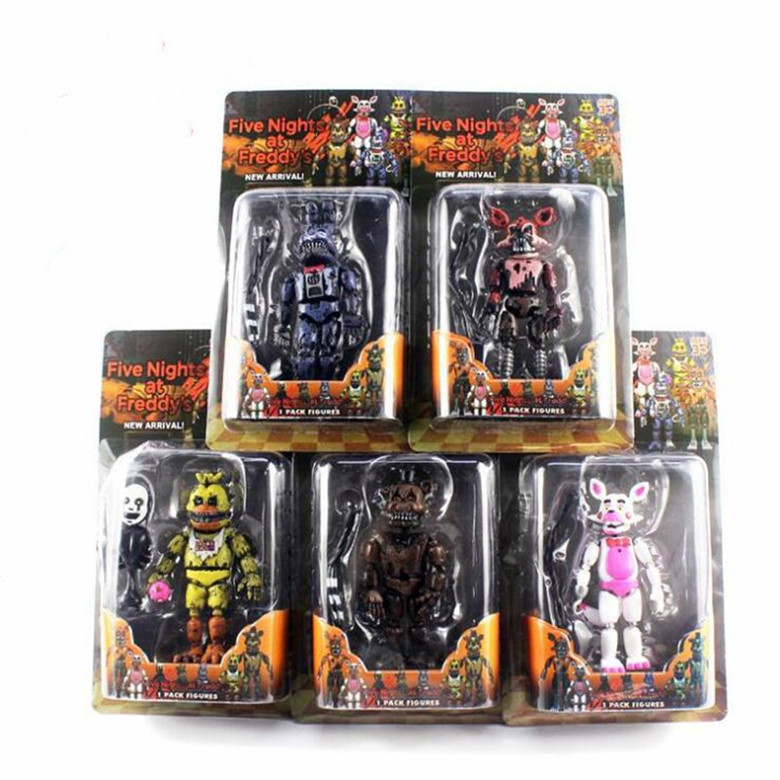 Hot FNAF Games Five Nights at Freddy's Nightmare Freddy Chica Can be assembled building blocks PVC Action Figures model dolls Toys 5pcs/Lot
Hot FNAF Games Five Nights at Freddy's Nightmare Freddy Chica Can be assembled building blocks PVC Action Figures model dolls Toys 5pcs/Lot