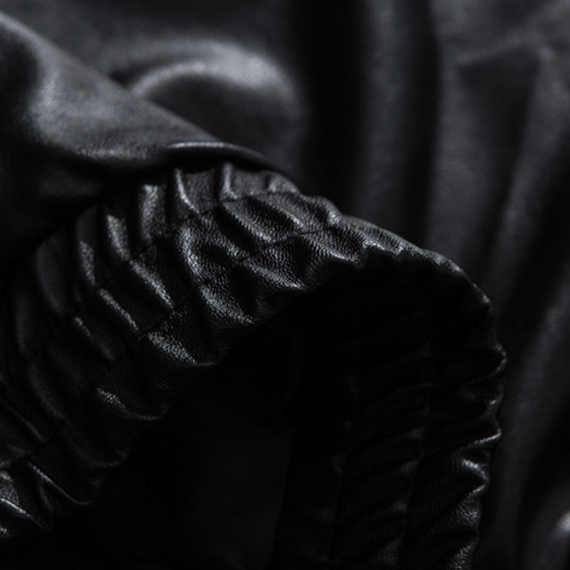 Men's Leather Faux Autumn Solid Color PU Jacket Men High Street Baseball Coat Black Motorcycle Outwear Streetwear 220913