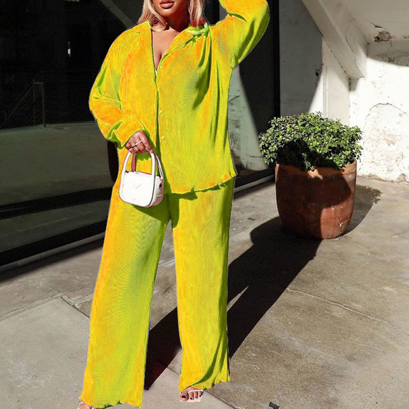 Women's Two Piece Pants Casual Shirts and Long Pant Two Piece Set Women Outfits Office Long Sleeve Tops Lady Trousers Set Loose Suit Clothing 221