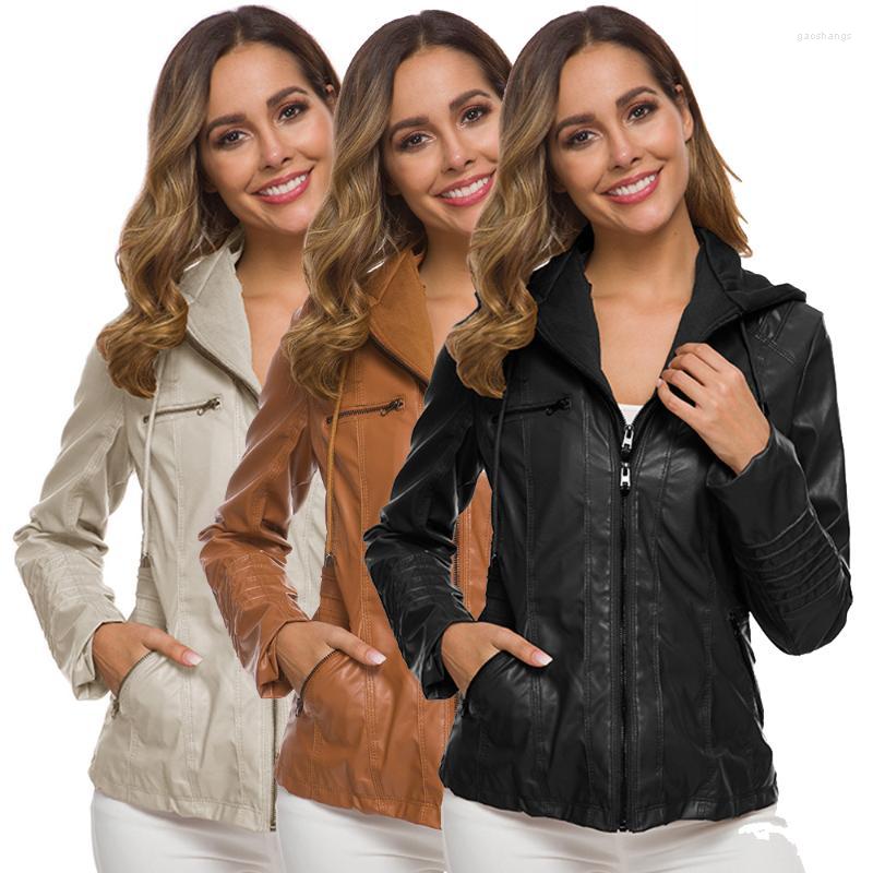 Women' Leather Women Hooded Fake Two Piece Biker Faux Jacket Plus SizeZip Up Motorcycle Short PU Moto Outwear Fitted Slim Coat D25, Black
Women' Leather Women Hooded Fake Two Piece Biker Faux Jacket Plus SizeZip Up Motorcycle Short PU Moto Outwear Fitted Slim Coat D25, Black