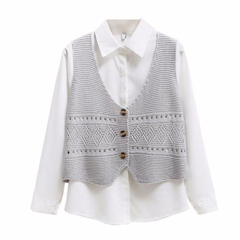 Women's Vests Korean Fashion V Neck Loose Sleeveless Sweater Vest Women Knitted Hollow Out Single Breasted Short Cardigan Female Kniwear 220913