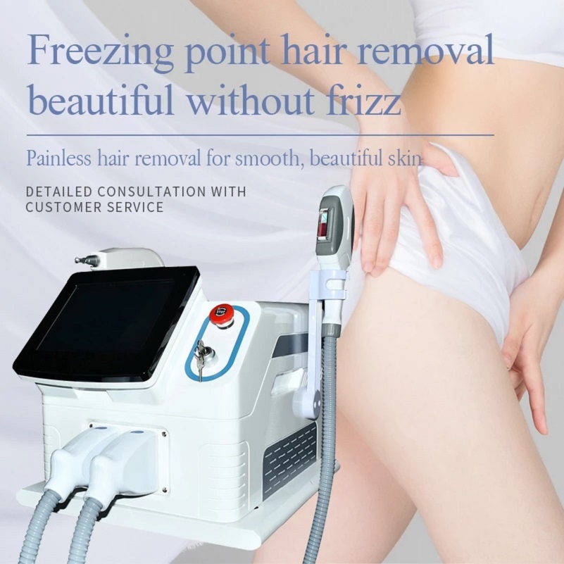Professional Portable IPL & Nd:YAG Laser Hair Removal Machine - Multifunction Beauty Device for Permanent Hair Reduction on Face & Body