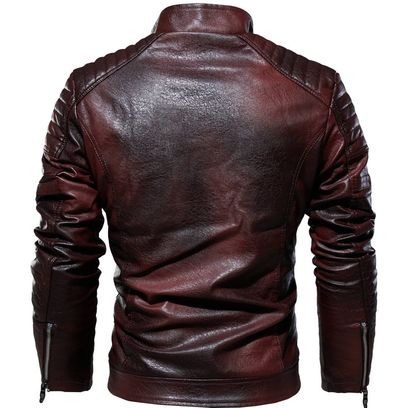 Men's Leather Faux Jacket Men Winter Fleece Motorcycle PU Mens Stand Collar Casual Windbreaker Ropa De Hombre Slim Coat 7XL 220913
