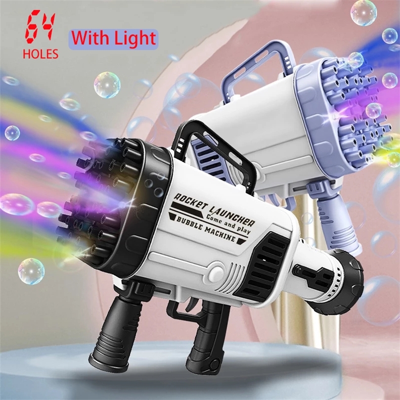Gun Toys 6964 Holes Gatling Bubble Gun with Light Upgraded Electric Flashing Bubble Machine Rocket Launch for Outdoor Toys for Children 220913
Gun Toys 6964 Holes Gatling Bubble Gun with Light Upgraded Electric Flashing Bubble Machine Rocket Launch for Outdoor Toys for Children 220913
